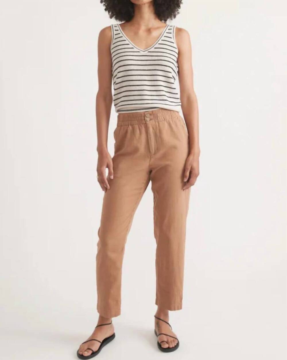 NEW MARINE LAYER elle pull on pant in toasted coconut